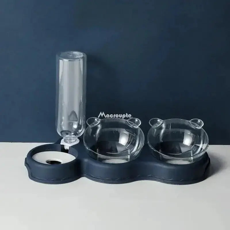 Automatic Pet Feeder and Water Fountain Double Bowl for Cats