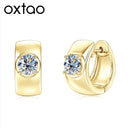 Luxury Gold Moissanite Hoops