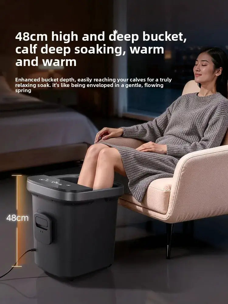 Deep Tall Foot Spa Tub With Sterilization Constant Temperature Heating Electric Massage Foot Bath Basin Ideal Gift For Home Use