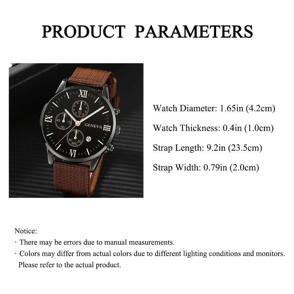 Sporty Nylon Watch Set For Modern Men 4 Piece Collection