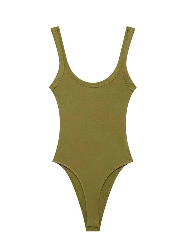 Crew Neck Ribbed Bodysuit