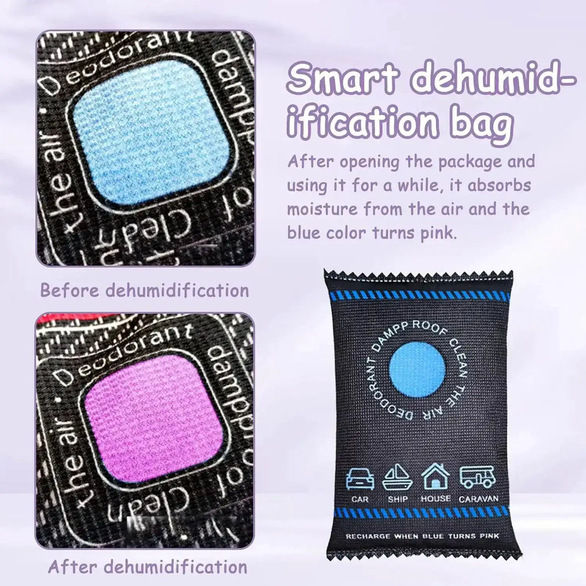 Reusable Silicone Dehumidifier Bag Cabinet Moisture Absorber Dampness Preventer Drying Bag Car Interior Accessories