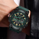 LIGE Dual Display Sports Watch Tactical Waterproof Digital Men