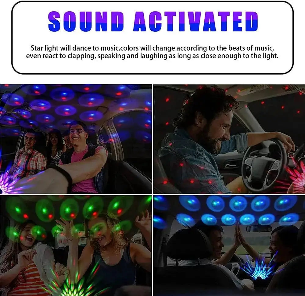 9 Models Car Roof Star Light LED Projector USB Night Light