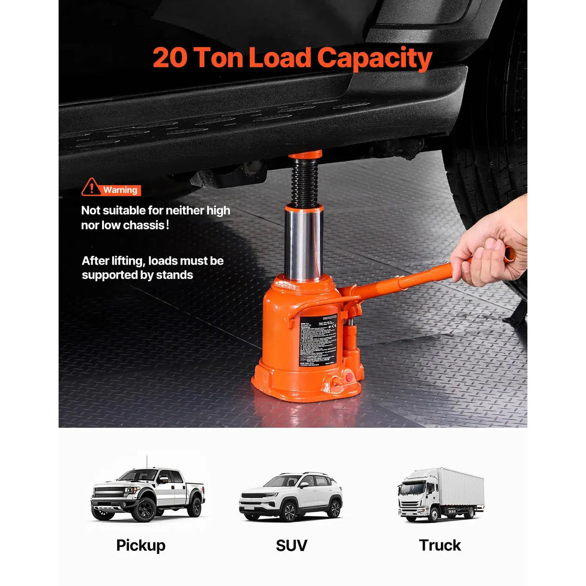 Heavy Duty Hydraulic Bottle Jack — product view 2