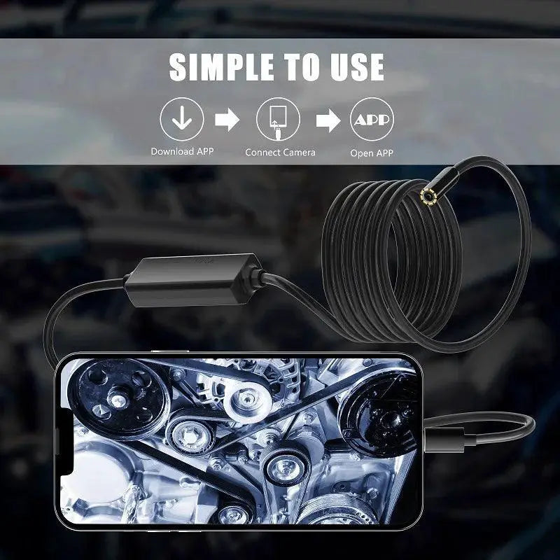 Industrial Endoscope Camera For iPhone iPad Borescope HD LED