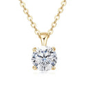Moissanite Pendant Necklace in Sterling Silver Exquisite NBNJF