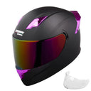 Crown Racing F-700 Full Face Motorcycle Helmet for Adults, DOT FMVSS 218 Certified Street Bike Helmet with Tinted Shield, Clear Replacement Visor and Removable Liner,Size M-XL