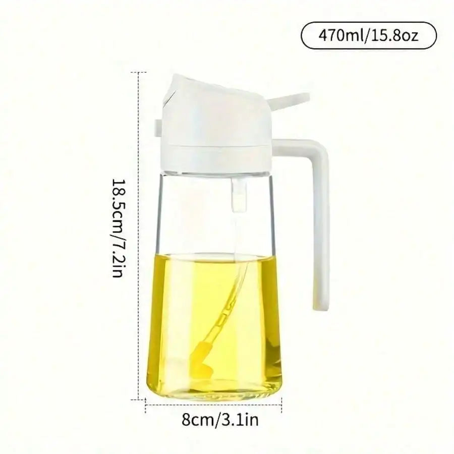 Dual-Use Oil Dispenser & Sprayer, High Borosilicate Glass Bottle — product view 7