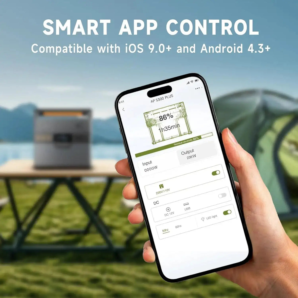 ALLPOWERS S300 PLUS 300W Portable Power Station 288Wh 78000mAh Solar Generator with Wireless Charging for Camping RVs Home Party