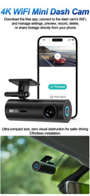 4K Dash Cam for Cars with 24/7 Parking