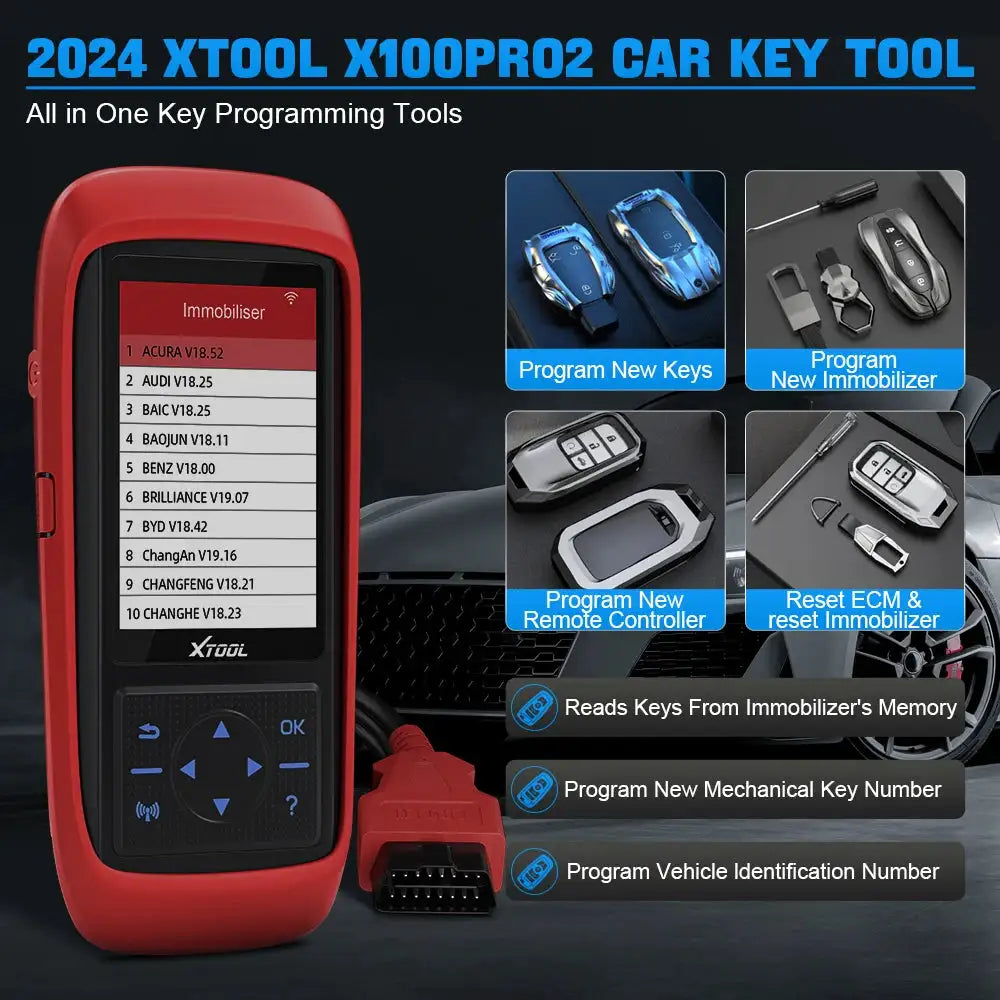 XTOOL X100 Pro2 OBD2 Car Diagnostic Tool Key Programming with EEPROM Adapter Code Reader Car Diagnostic Tools Lifetime Free Update