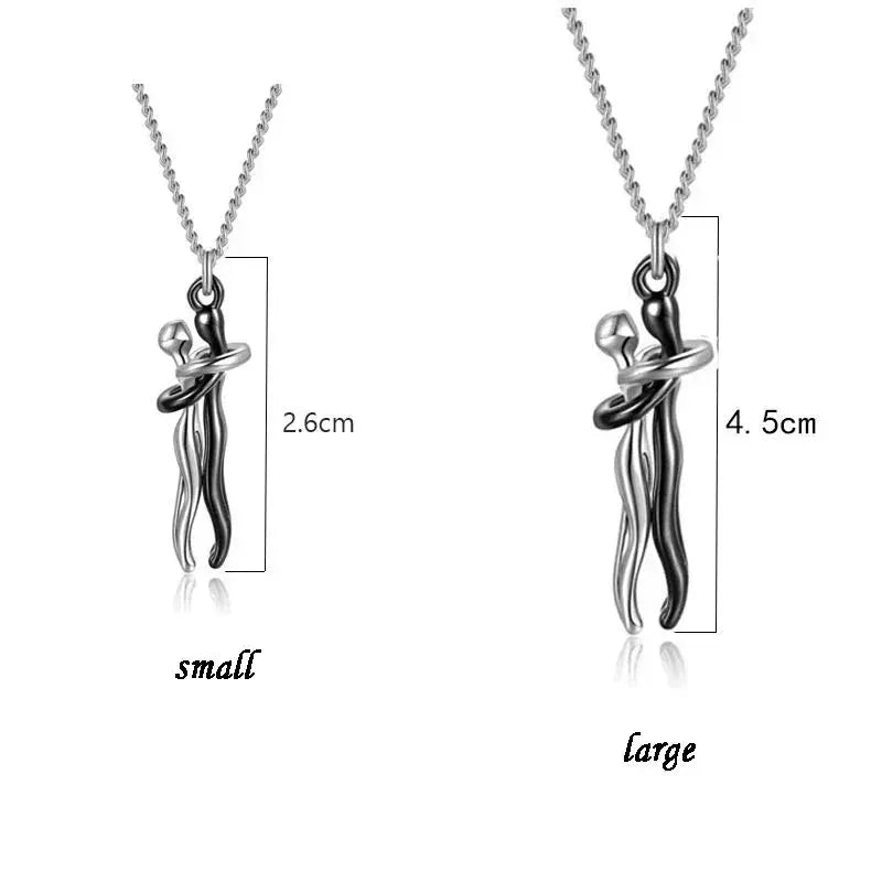 Hugging Necklace Choker Pendant Gift For Couples Lovers