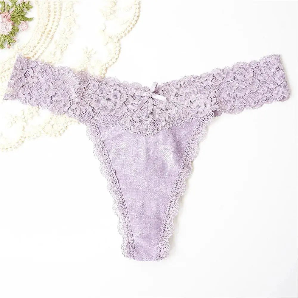 Allure Lace Thong Set Seductive G Strings For Women Stylish
