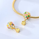 Charm Bead Pendent Silver Gold