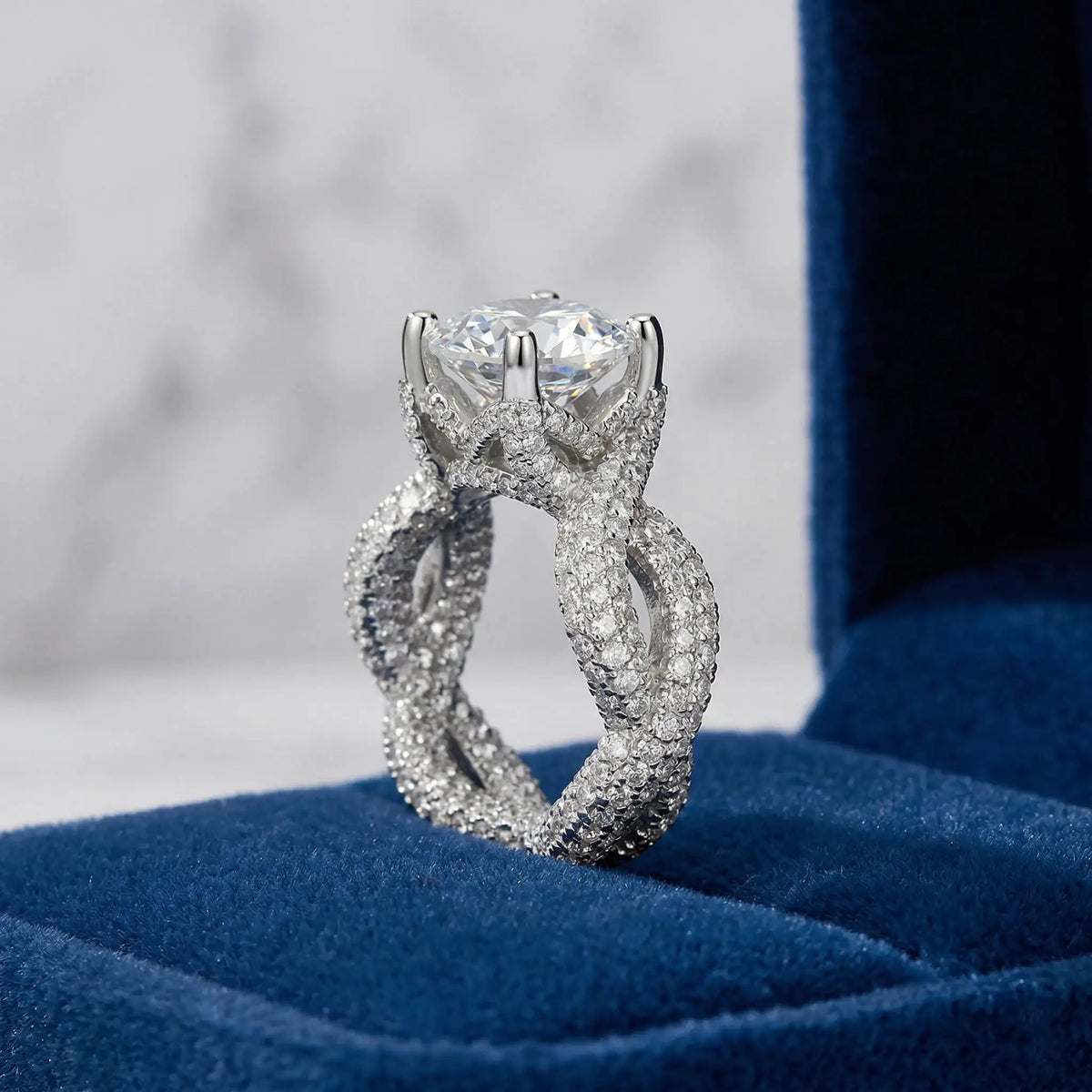 Luxury Moissanite Engagement Ring Style PHFNL — product image 1