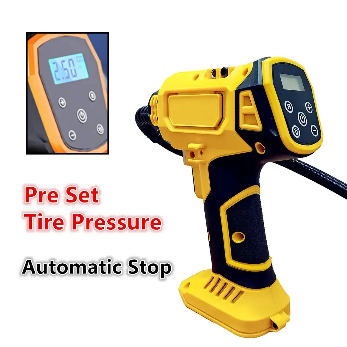 DeWALT Cordless Tire Inflator With Digital Gauge For Cars