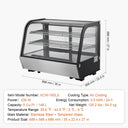 SucceBuy cft Refrigerated Display Case Large Commercial Pastry