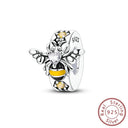 Sterling Silver Charm Beads Rose