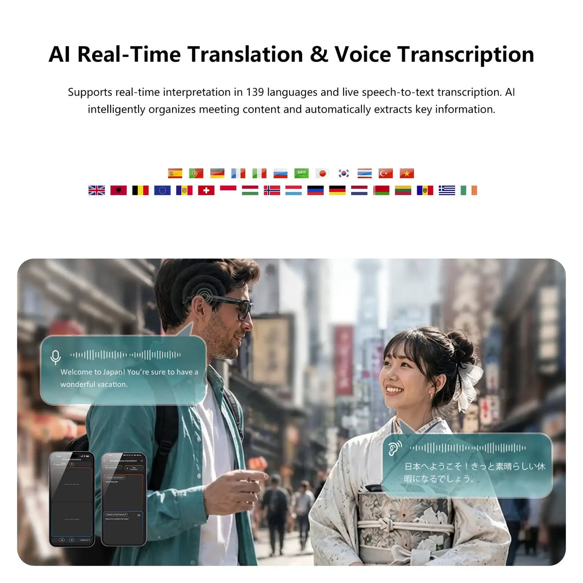 Blackview BV300 4K AI Glasses Color-Changing Smart Translation Glasses Photo Video Recording Waterproof Call Smart Sunglasses