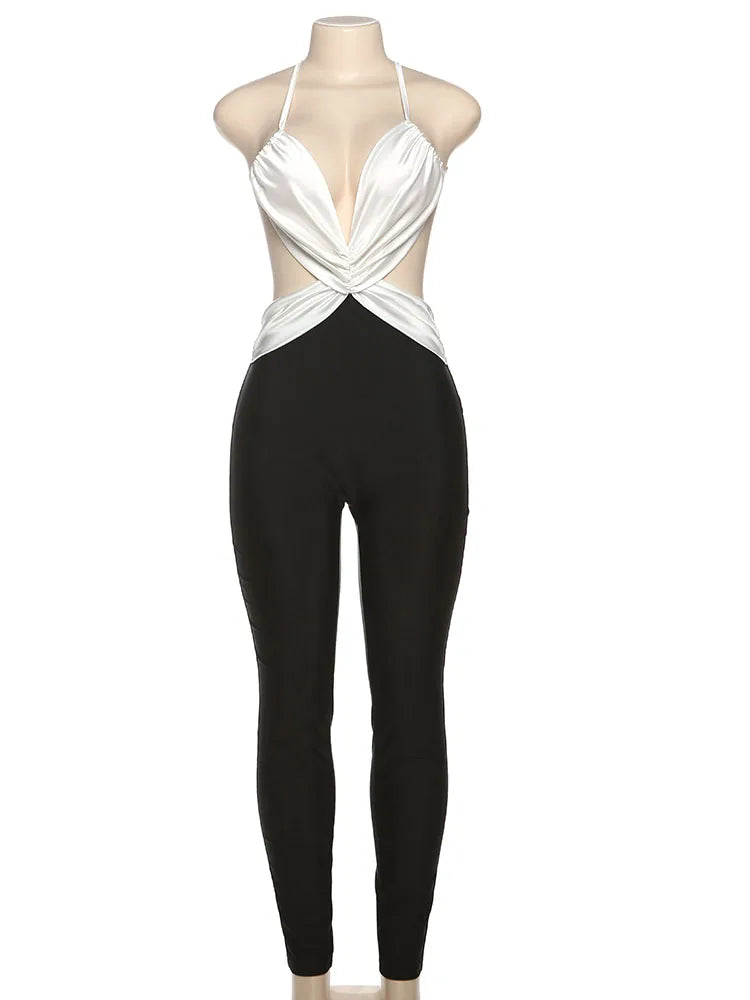 NIBBER Sleeveless Backless Jumpsuit