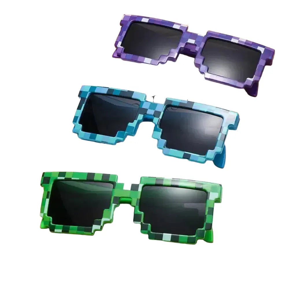 Pixel Mosaic Kids Sunglasses for Cosplay and Fun Adventures
