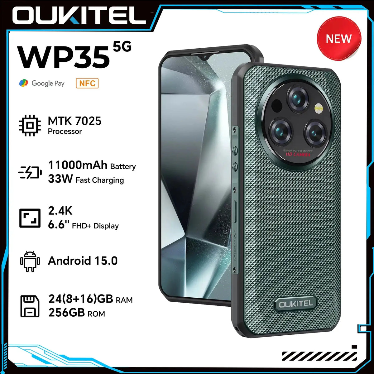 Rugged Smartphone With Big Battery — product view 8