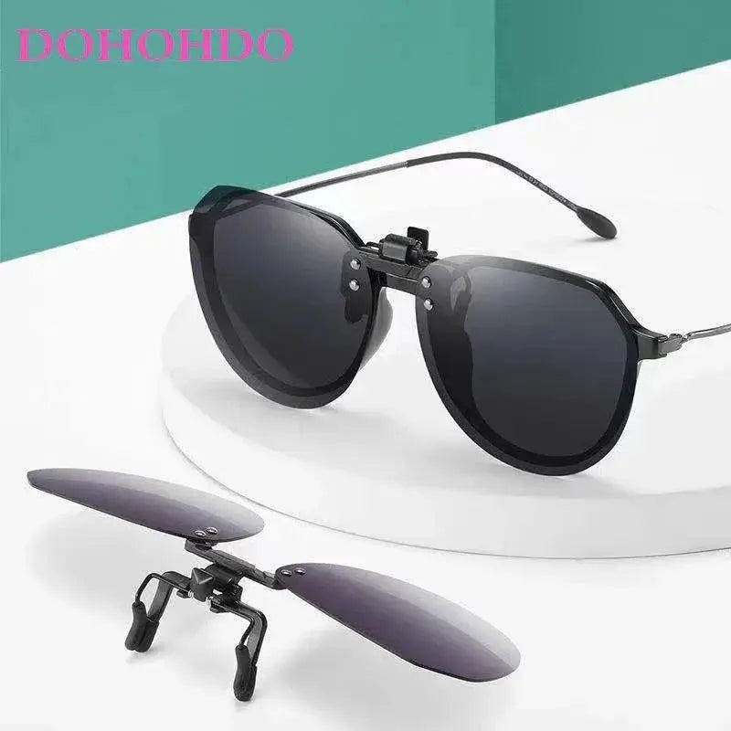 Polarized Clip On Sunglasses Unisex Vintage Style Retro