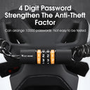 Compact Zinc Alloy Password Bicycle Lock with Steel Cable