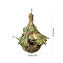 Natural Grass Hanging Bird Cage for Garden Decor Charm