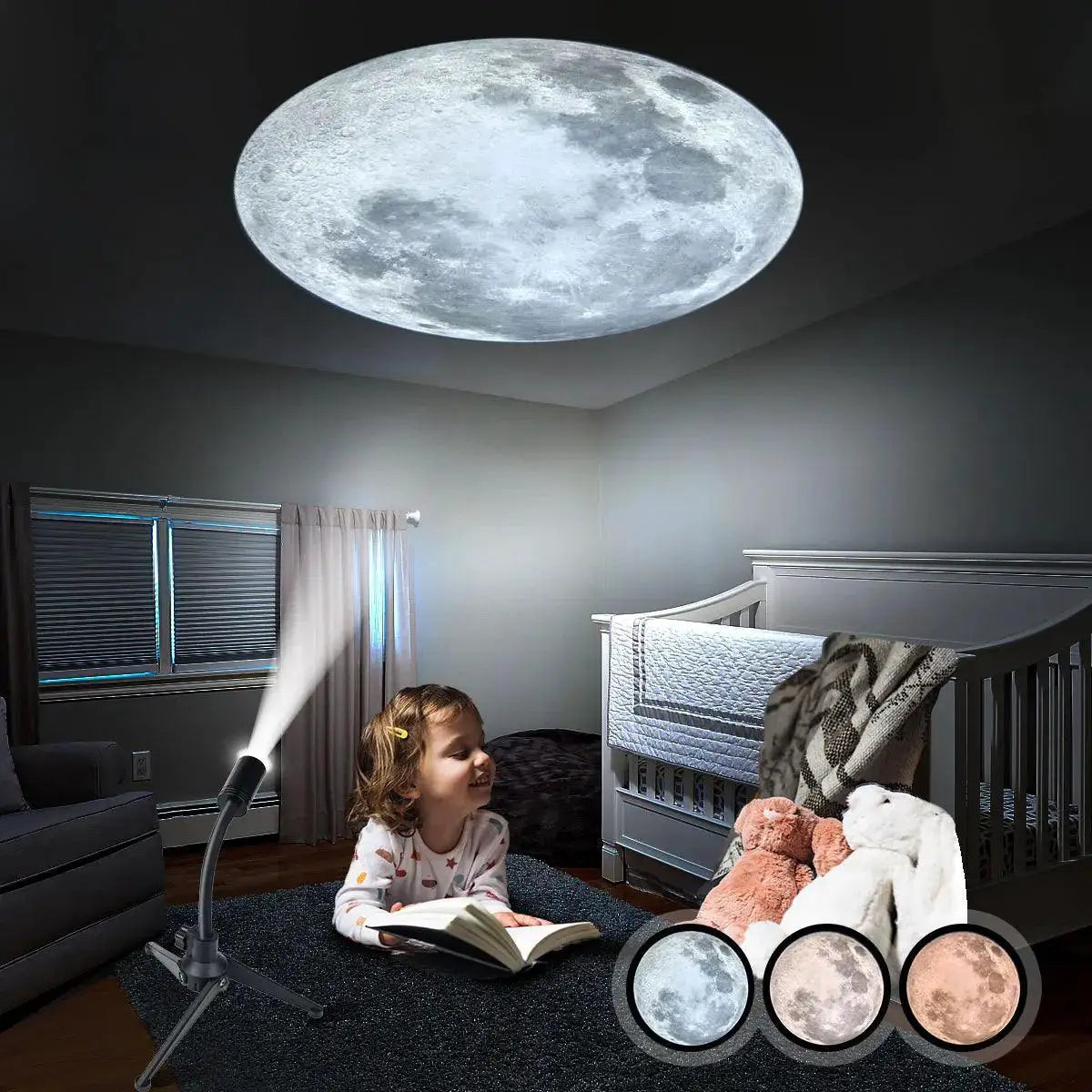 Celestial Moon Projector Night Light USB Power Supply