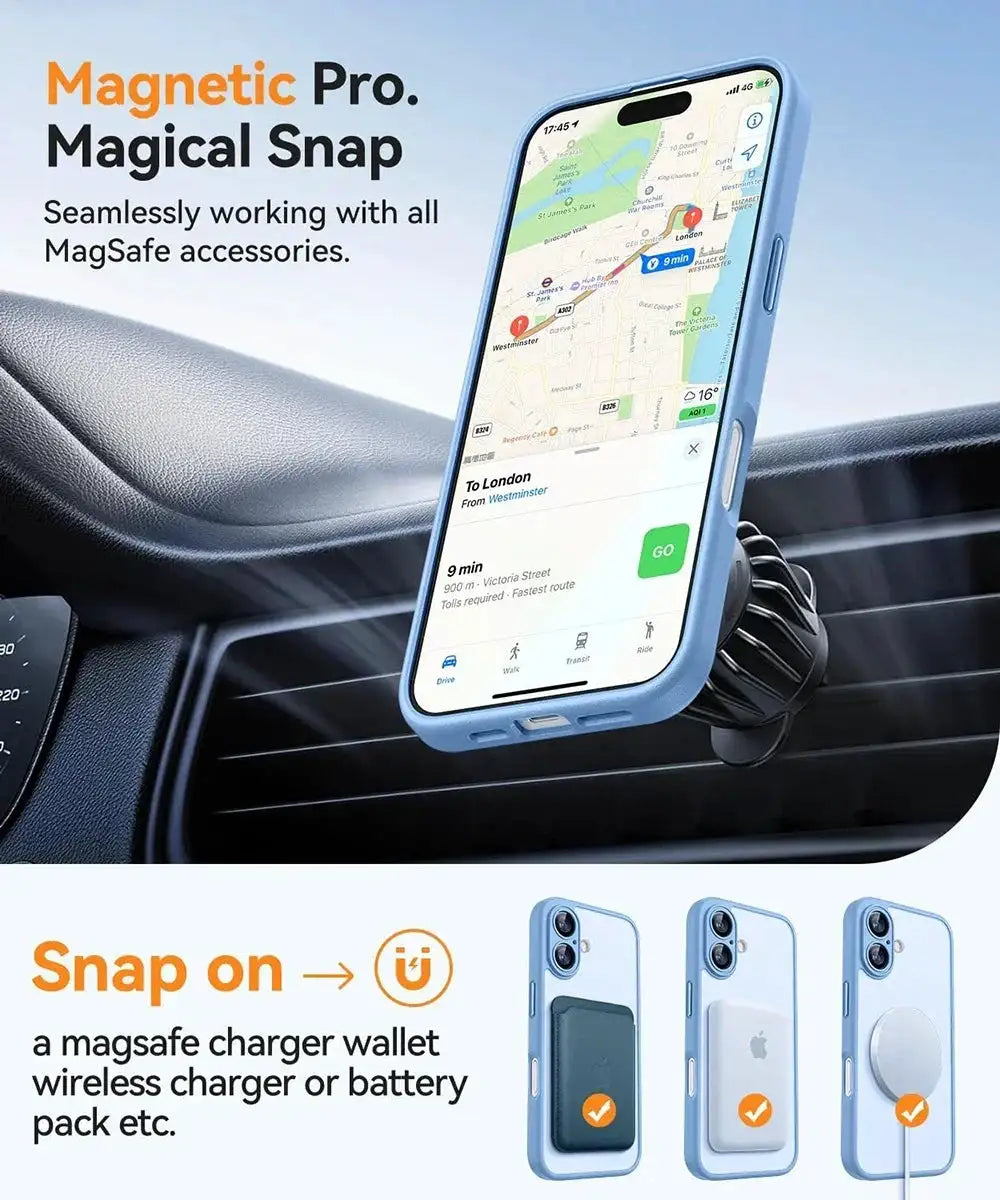 Magnetic Matte Translucent Armor Shockproof Case For iPhone 18 17 16 15 14 13 12 11 Pro Max Plus Magsafe Wireless Charge Cover