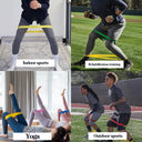 5-Piece Set of Elastic Resistance Bands for Strength Training