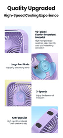 TOPK USB Portable Mini Fan 3 Speed 360°Rotatable Desk Fan