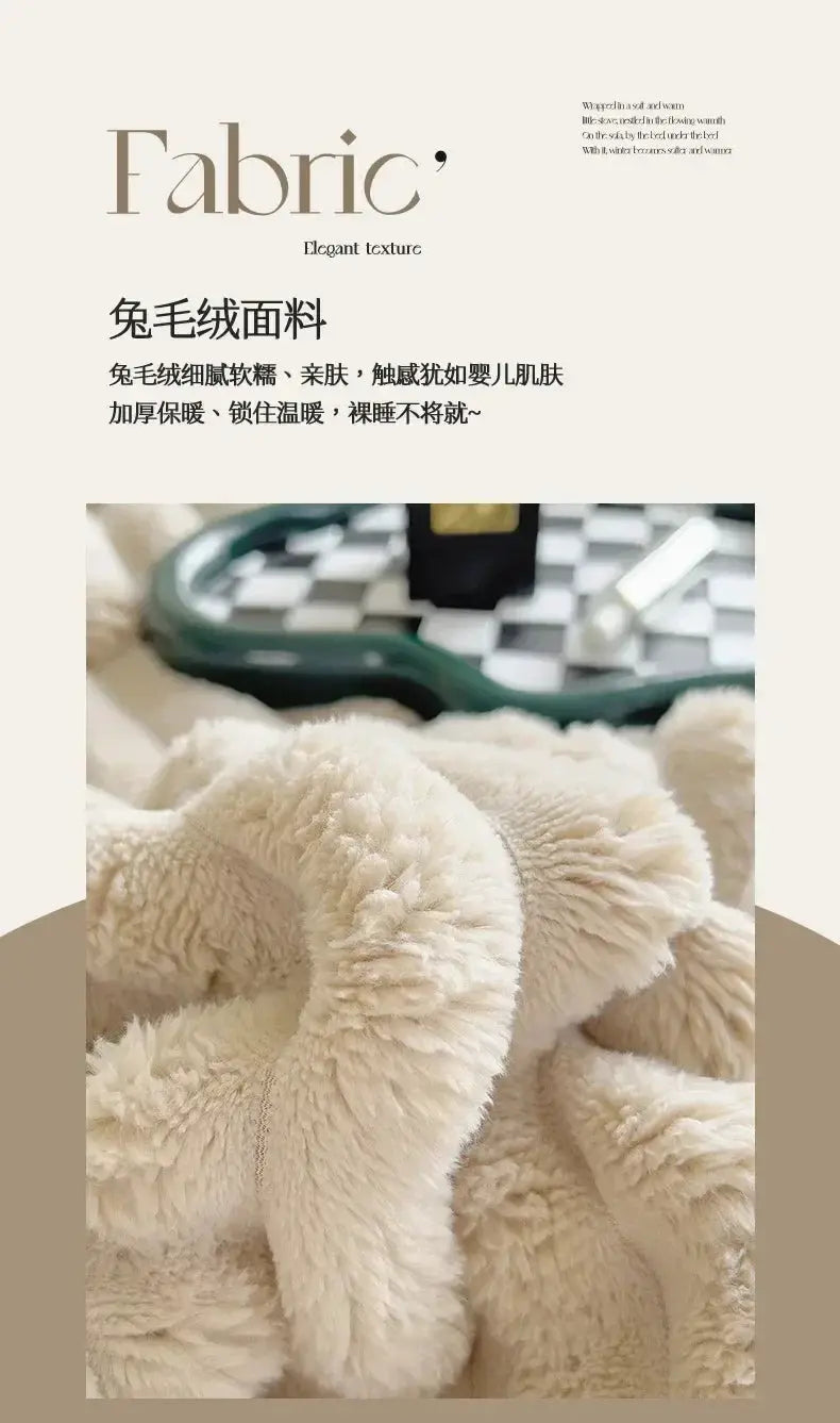 Soft Rabbit Plush Sofa Blanket for Home — product view 20