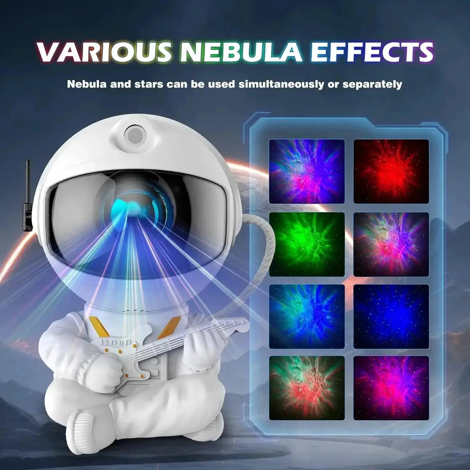 Astronaut Star Projector For Kids Galaxy Night Light