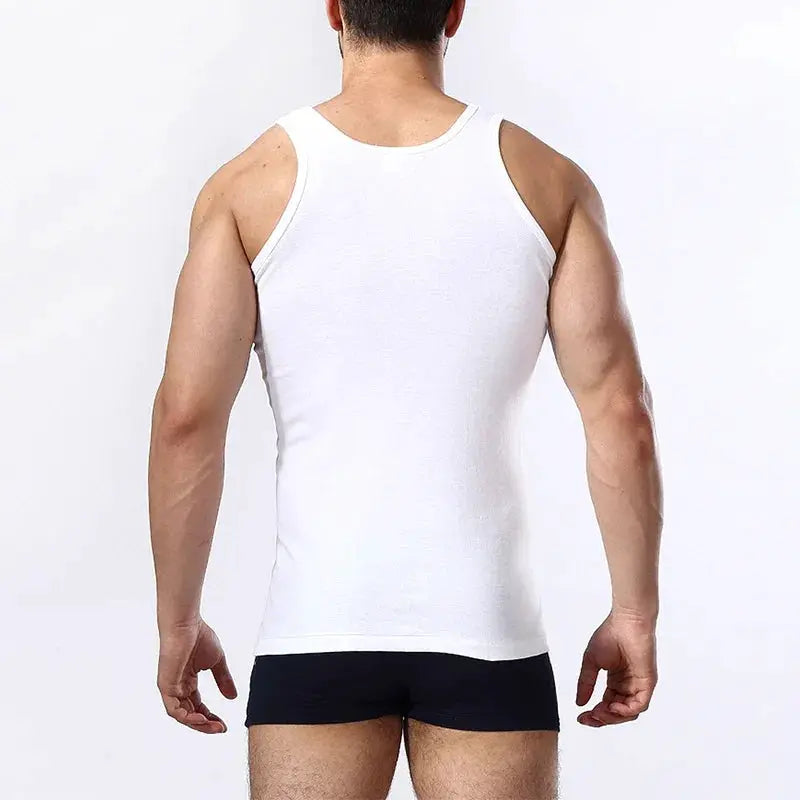 Mens Cotton Sleeveless Training Vest Casual Tank Top