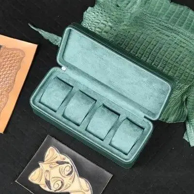 Leather Watch and Jewelry Storage Case Travel Companion