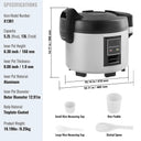 SucceBuy Commercial Rice Cooker Cup Capacity Rice Cooker L