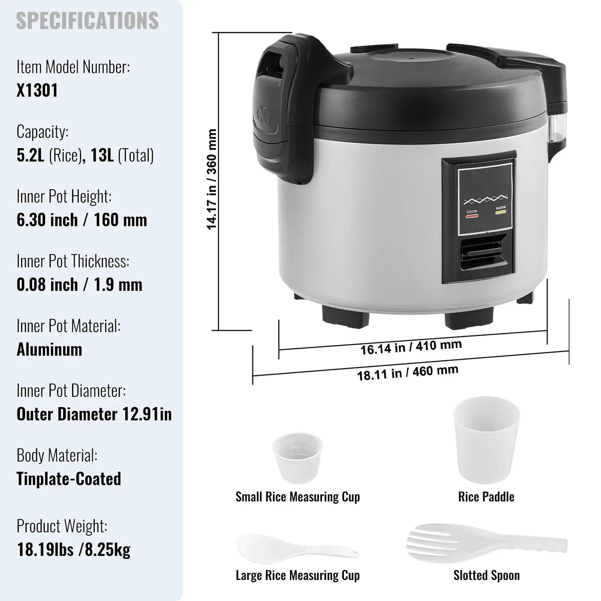 SucceBuy Commercial Rice Cooker Cup Capacity Rice Cooker L — product view 7
