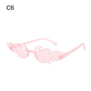 Trendy Rimless Flame Sunglasses for Women UV400 Shades