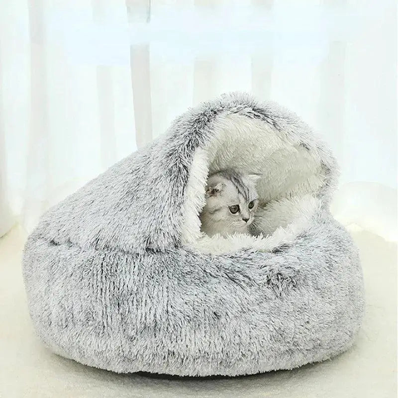 Calming Round Selfwarming Pet Bed House For Ultimate Comfort