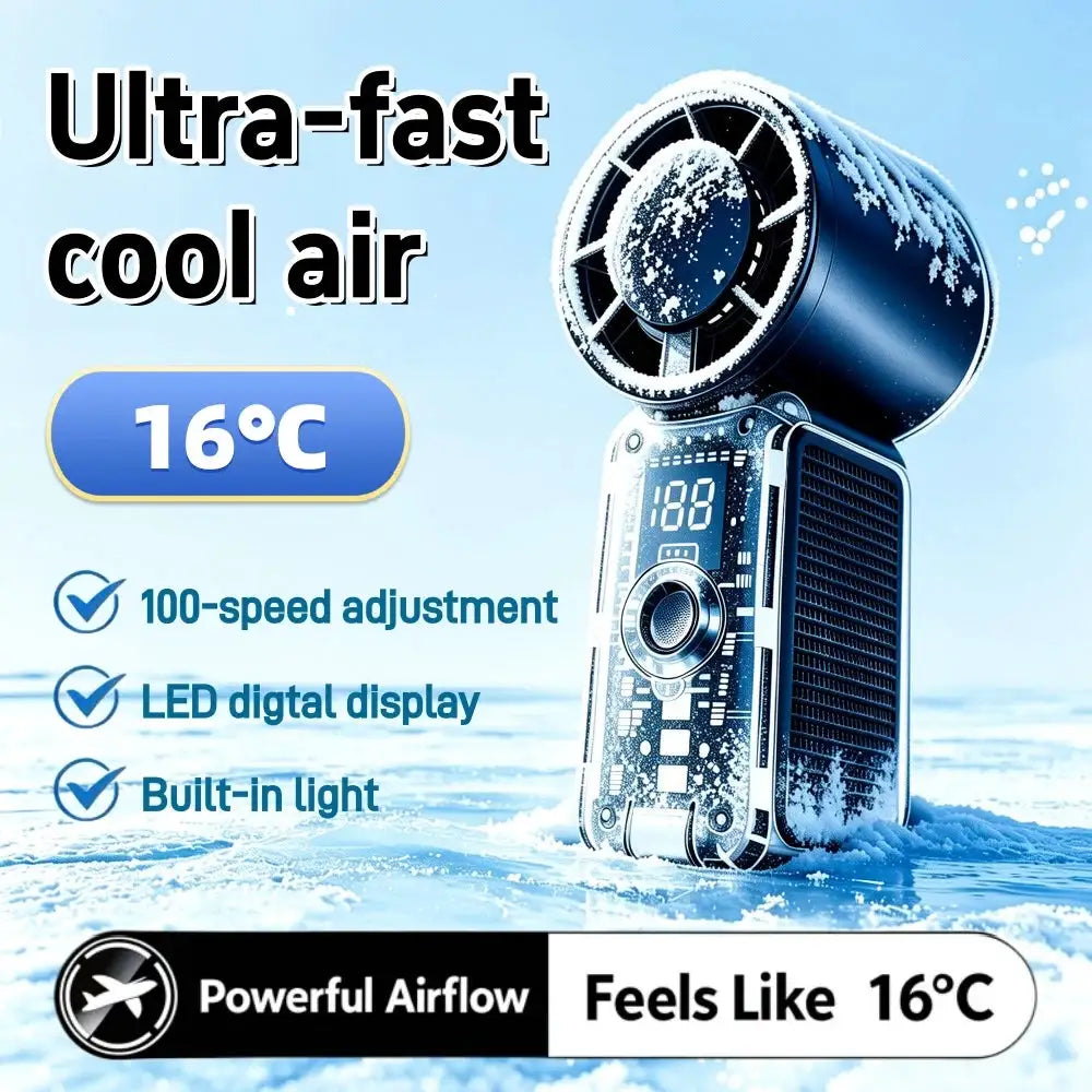 Mini Portable Handheld Fan Personal Pocket-Sized Digital Display — product view 1