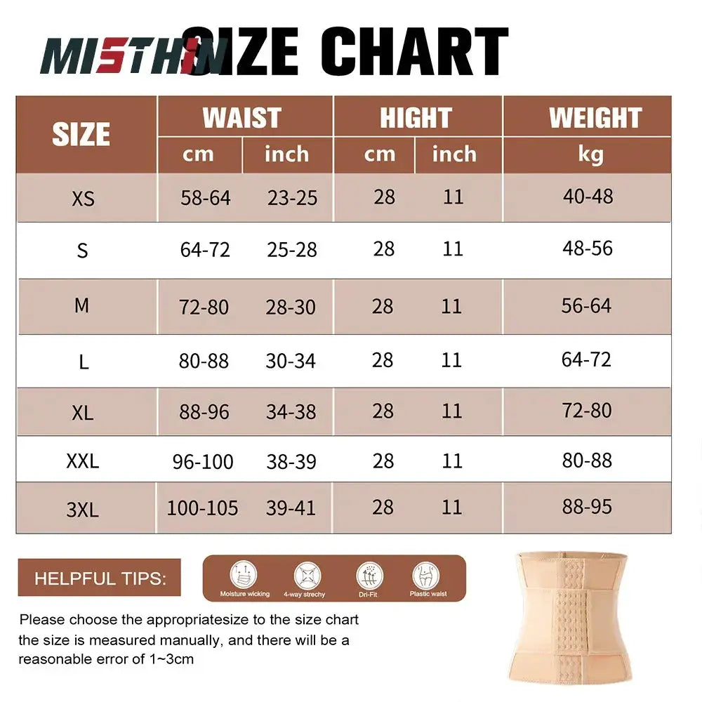 Large Size Double Belt Waist Trainer for Women Shapewear