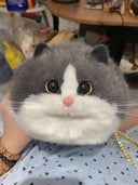 JIAERDI Lolita Plush Cute Cat Bag Women Harajuku Fur Bag