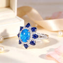 Silver Sterling Silver Moissanite Ring