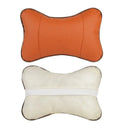 Car Neck Pillow PU Leather Headrest Both Sides 1 Pack