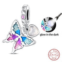 Sterling Silver Spring Colorful Butterfly