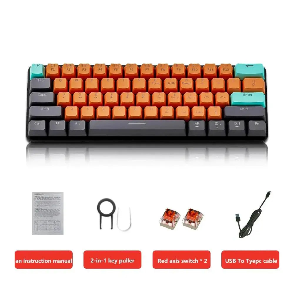 MUCAI Mini Mechanical Gaming Keyboard Red Switches