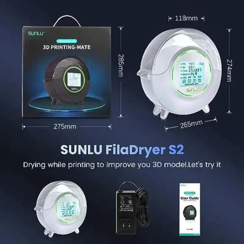 Sunlu S2 Filament Dryer With Precision Heating For 3D Prints
